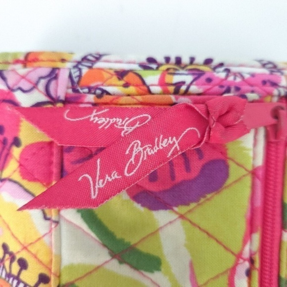 Vera Bradley Pink & Yellow Floral Clementine Trifold Wallet‎ - Picture 7 of 7